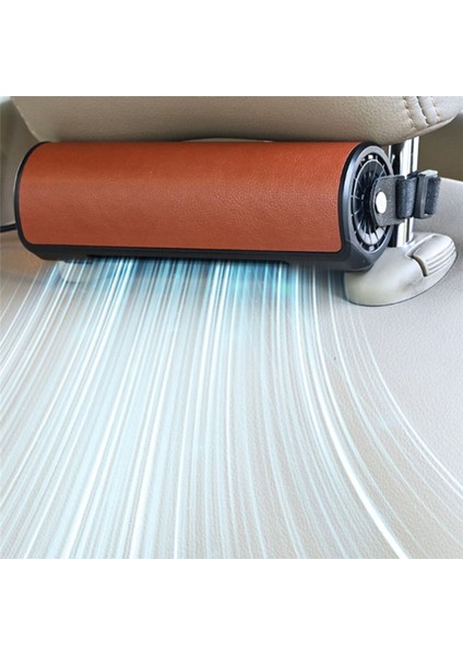 Siyah Güçlü Soğutma Rüzgarı 3 Hız USB Bağlantı Noktası Araba Koltuğu-Taşınabilir Fan (Yurt Dışından) modelleri