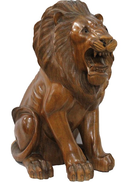 Ahşap Aslan Figürü 50 cm