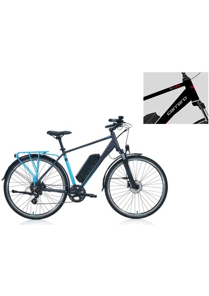 E-Lıne Elıfe 2.1 Erkek Şehir Bisikleti 470H Hd 28 Jant 7 Vites Mat Siyah Kırmızı Gümüş