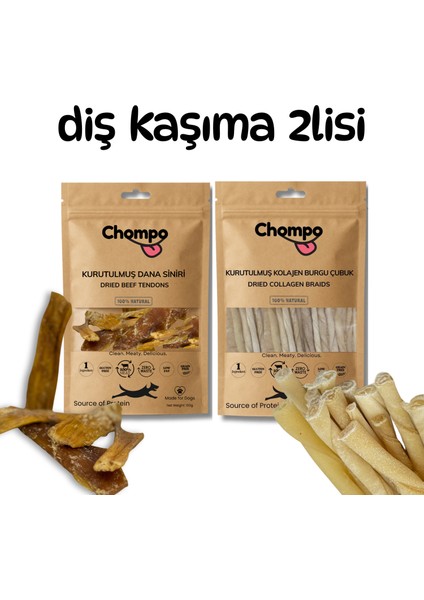Kurutulmuş Diş Kaşıma 2'lisi Köpek Ödülü