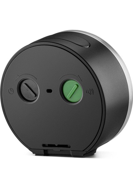 Şık Gümüş Siyah Klasik Analog Masa Saati, Alarm Özelliği ile Zamanı Gösterir indirimleri