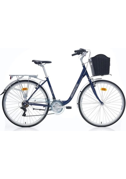 Julıo Kadın Şehir Bisikleti 460H V 28 Jant 21 Vites Metalik Mavi Gümüş