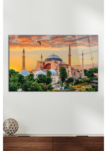 Istanbul Ayasofya Camii Cam Tablo, Modern Ev Ofis Dekoru, Hediyelik Duvar Dekorasyonu, Kırılmaz Cam
