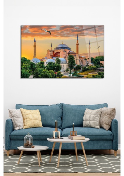 Istanbul Ayasofya Camii Cam Tablo, Modern Ev Ofis Dekoru, Hediyelik Duvar Dekorasyonu, Kırılmaz Cam modelleri