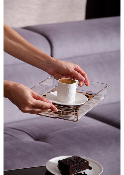 Wild Leopard Pleksi Tepsi S - 26X18 cm