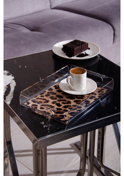 Wild Leopard Pleksi Tepsi S - 26X18 cm modelleri