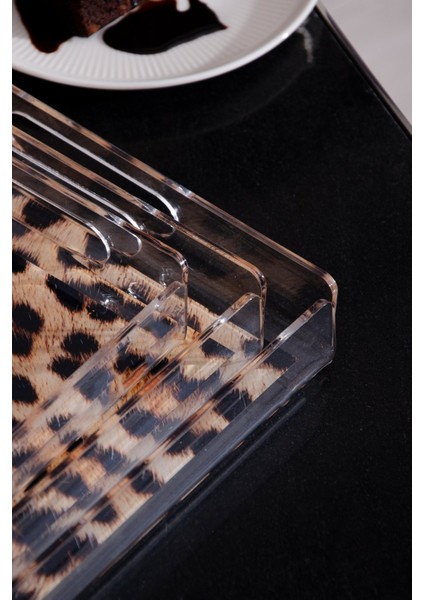 Wild Leopard Pleksi Tepsi S - 26X18 cm fırsatları