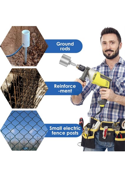 Sds Plus T-Direk Topraklama Çubuğu Sürücüsü, 65MM Uç, Döner Darbeli Matkap Için (Yurt Dışından) fiyatları