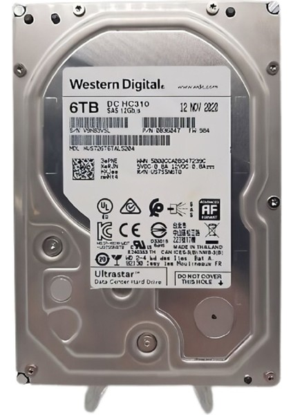 Western Digital Ultrastar Dc HC310 HUS726T6TAL5204 3.5" 6 Tb Sas Fw: 984 Sabit Disk Harddisk