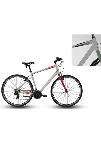 Sportıve 321 Erkek Şehir Bisikleti 520H V 28 Jant 21 Vites Gri Yeşil Kahve