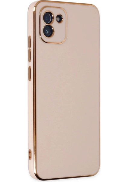 Samsung Galaxy A03 Kılıf Volet Silikon - Pembe