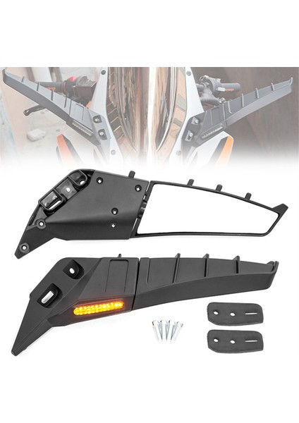 Atv Motosiklet Kanatlı Dikiz Aynası Ayarlanabilir Döner Yan Ayna (Yurt Dışından) indirimleri