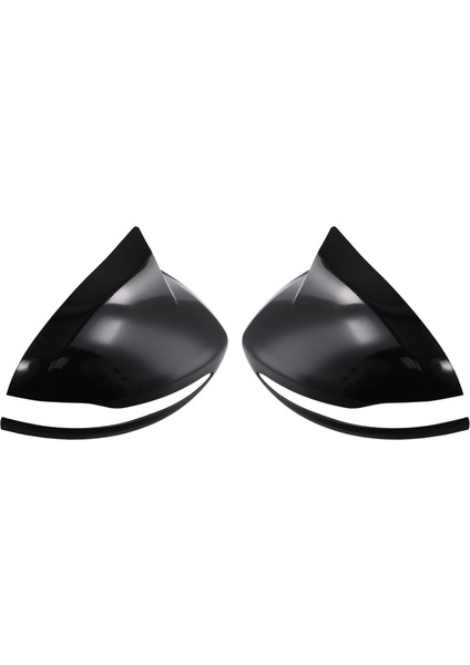 W205 Siyah Için Boynuzlu Stil Yan Dikiz Aynası Kapağı (Yurt Dışından)