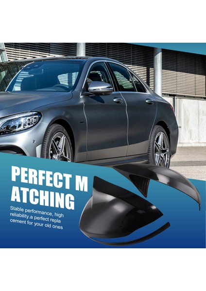 W205 Siyah Için Boynuzlu Stil Yan Dikiz Aynası Kapağı (Yurt Dışından) fırsatları