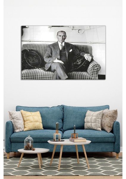 Gazi Mustafa Kemal Atatürk Cam Tablo, Ev Ofis Dekoru, Hediyelik Duvar Dekorasyonu, Kırılmaz Cam modelleri