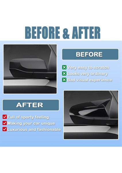 Parlak Siyah Için Dikiz Aynası Kapağı Döşemesi (Yurt Dışından) fırsatları