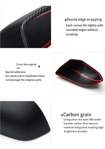 Model3 Yenilenmiş Versiyonu Için Karbon Fiber Dikiz Aynası Kapağı (Yurt Dışından) fiyatları