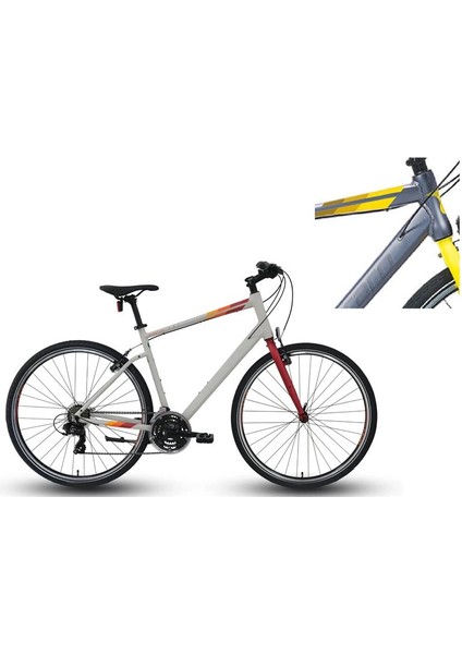 Sportıve 321 Erkek Şehir Bisikleti 520H V 28 Jant 21 Vites Mat Antrasit Sarı Koyu Sarı