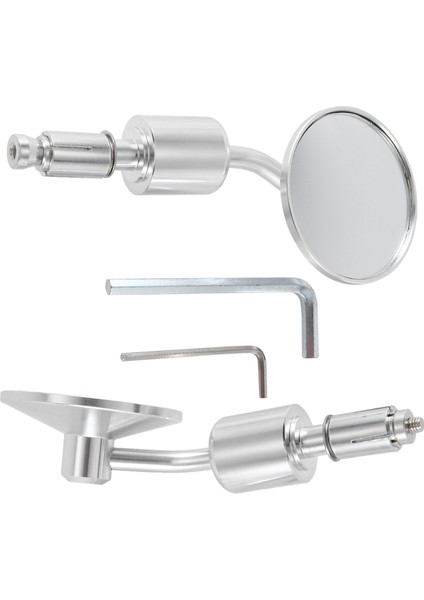 Motosiklet Reflektörlü Üniversal Saplı Ayna Arka Aynagümüş (Yurt Dışından)