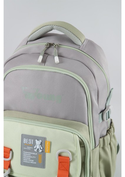 Ortopedik ve Suya Dayanıklı Yeşil Okul Sırt Çantası (51944) fırsatları