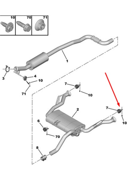 3 Adet 9674325480 Egzoz Borusu Elastik Sabitleme Braketi (Yurt Dışından) fırsatları