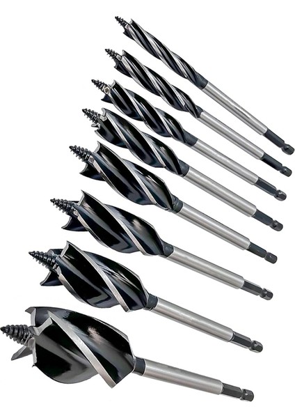 Ahşap Için 8 Parçalı Matkap Ucu, Yumuşak ve Sert Ahşap Için 4 Kanallı Matkap Ucu (Yurt Dışından) fiyatları