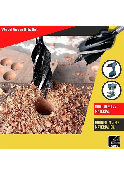 Ahşap Için 8 Parçalı Matkap Ucu, Yumuşak ve Sert Ahşap Için 4 Kanallı Matkap Ucu (Yurt Dışından) indirimleri