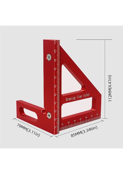 3D Çok Açı Ölçüm Cetveli 45/90 Derece Alüminyum Alaşım (Yurt Dışından) indirimleri