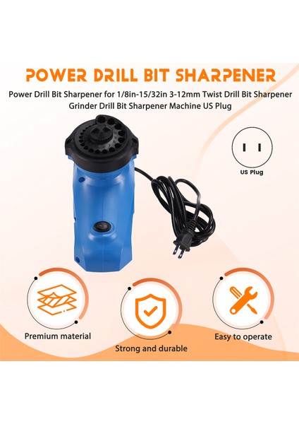 1/8IN-15/32IN 3-12MM Abd Fişi Için Elektrikli Matkap Ucu Bileyici (Yurt Dışından) fırsatları