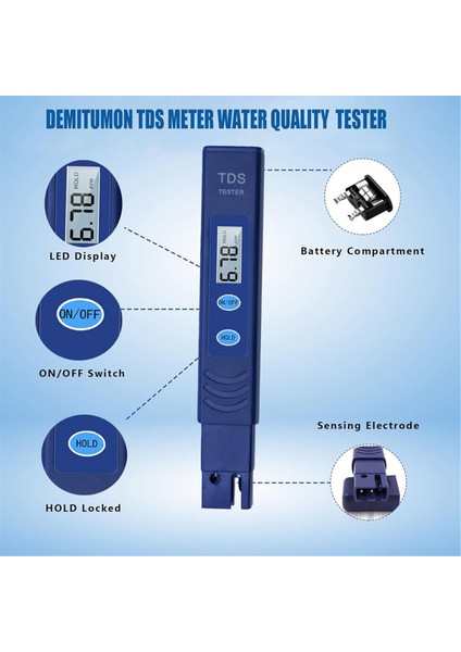 Ev Içme Akvaryumları Için Tds Metre Dijital Su Testi (Yurt Dışından) modelleri