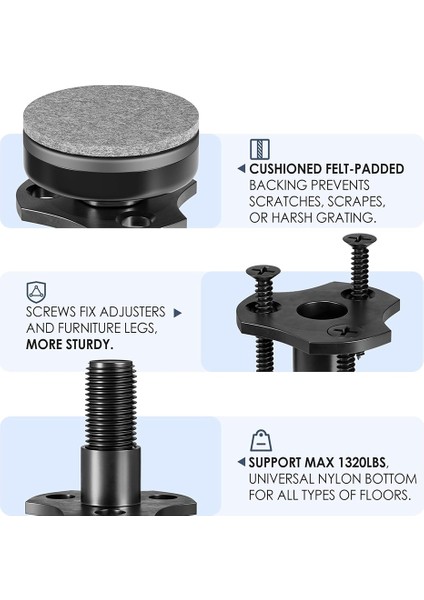 Ayarlanabilir Dengeleme Ayakları 38 Inç-16 Dişli T-Somun Takımı 4'lü Paket (Yurt Dışından) fiyatları
