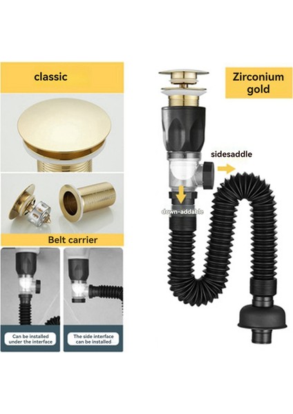 Lavabo Süzgeci Çok Yönlü Lavabo Tıkacı Filtreli C (Yurt Dışından) fiyatları