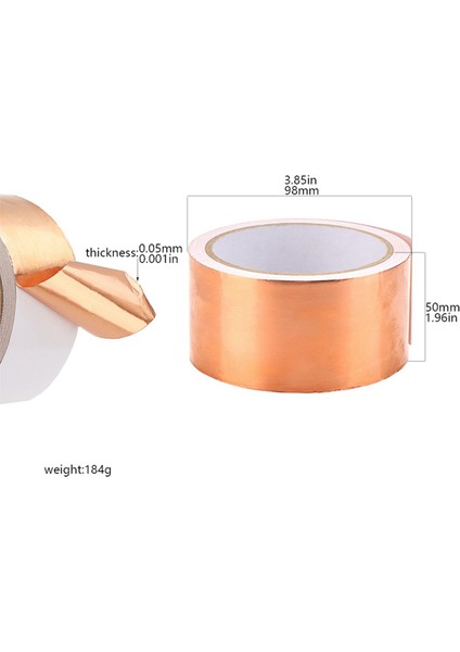 Kendin Yap Bakır Folyo Bant Koruyucu Iletken Onarım Yapışkan Bant (Yurt Dışından)
