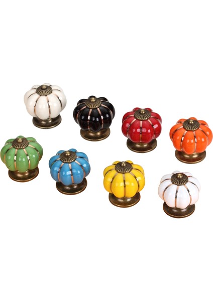 8 Adet Balkabağı Seramik Kulplar 38MM Çekmece Kulpları Dolap Kapı Kulpları (Yurt Dışından)