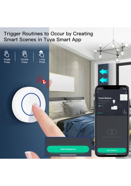 Tuya Zigbee Düğme Kablosuz Akıllı Sahne Anahtarı (Yurt Dışından) indirimleri