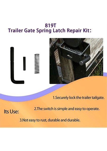 2 Paket 819T Römork Kapısı Yay Mandalı Tamir Takımı Römork Kapısı Pimi Için (Yurt Dışından) fiyatları