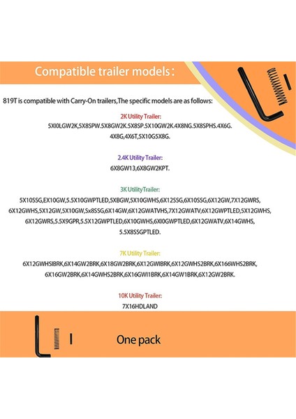 2 Paket 819T Römork Kapısı Yay Mandalı Tamir Takımı Römork Kapısı Pimi Için (Yurt Dışından) fırsatları