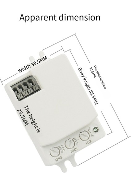 5.8ghz Mini Mikrodalga Radar Hareket Sensörü Anahtarı AC85-265V (Yurt Dışından) fiyatları