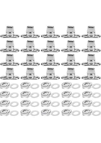 20 Set Deniz Sınıfı Büküm Kilidi Tuval Bağlantı Elemanları Için Düğmeleri Çevirin (Yurt Dışından)