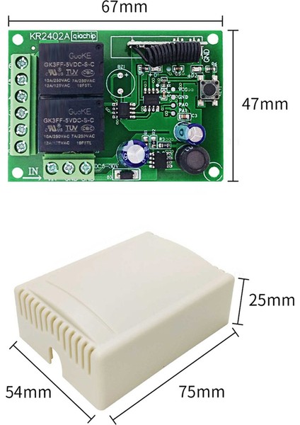 433MHZ Uzaktan Kumanda Anahtarı Kablosuz Röle 2ch Modülü (Yurt Dışından) fırsatları