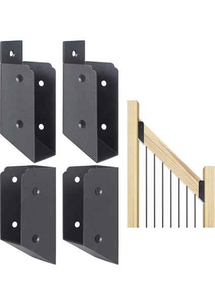 Paslanmaz Çelik 2X4IN Aslında 1 ½ x 3 ½ın Güverte Korkuluk Bağlantısıc (Yurt Dışından) modelleri