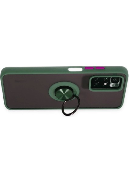 Xiaomi Redmi 10 2022 Kılıf Montreal Yüzüklü Silikon Kapak - Yeşil fırsatları