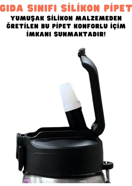 600ML Naruto Lisanslı Pipetli Kilitlenebilir Kapak Paslanmaz Çelik Termos Matara fiyatları
