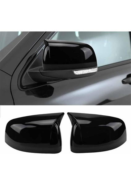 Dikiz Aynası Kapağı Parlak Siyah Için Yan Ayna Kapağı (Yurt Dışından)