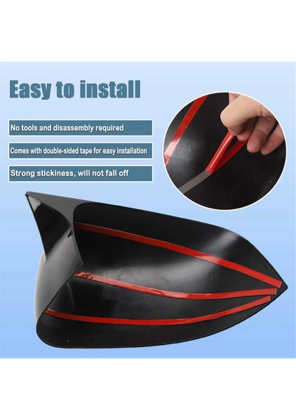 Dikiz Aynası Kapağı Parlak Siyah Için Yan Ayna Kapağı (Yurt Dışından) indirimleri