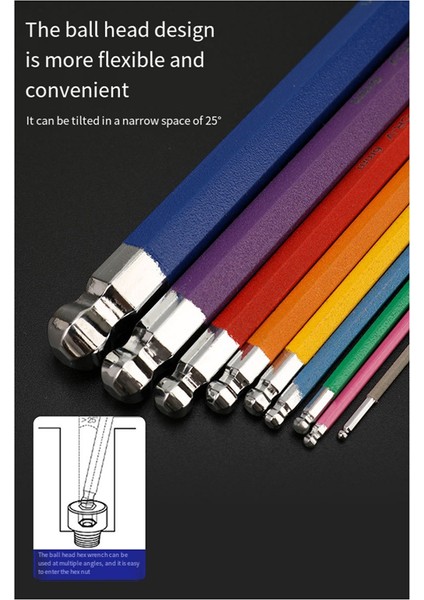 9 Parça Altıgen Anahtar Seti L Anahtar Takımı Uzun Kol Altıgen Anahtar Seti 1,5 Mm'den 10 Mm'ye (Yurt Dışından) modelleri