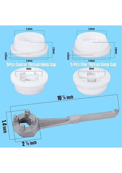 Bung Kapakları 10 Dişli Kapaklar Davul Anahtarı ile Davul Bung Deliği Kapağı Içerir (Yurt Dışından) indirimleri
