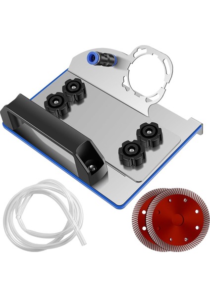 Fayans 45° Pah Kesimi Için Açı Taşlama Standı, 2 Testere Bıçağı ve Boru (Yurt Dışından)