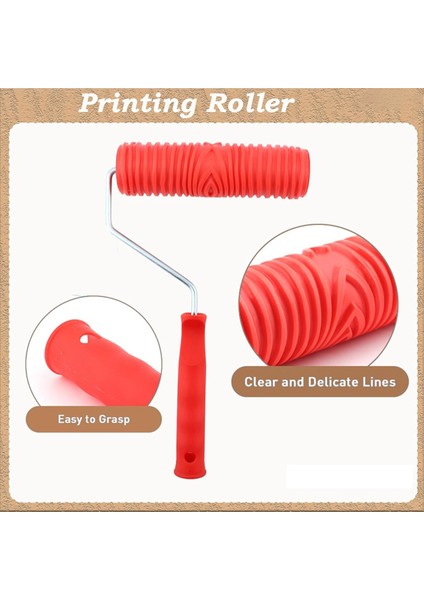Ahşap Desenli Alet Seti - Saplı Ahşap Desenli Boyama Rulosu (Yurt Dışından) modelleri