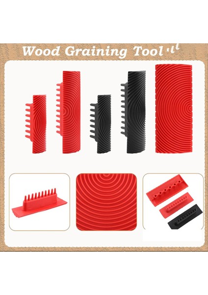 Ahşap Desenli Alet Seti - Saplı Ahşap Desenli Boyama Rulosu (Yurt Dışından) fırsatları